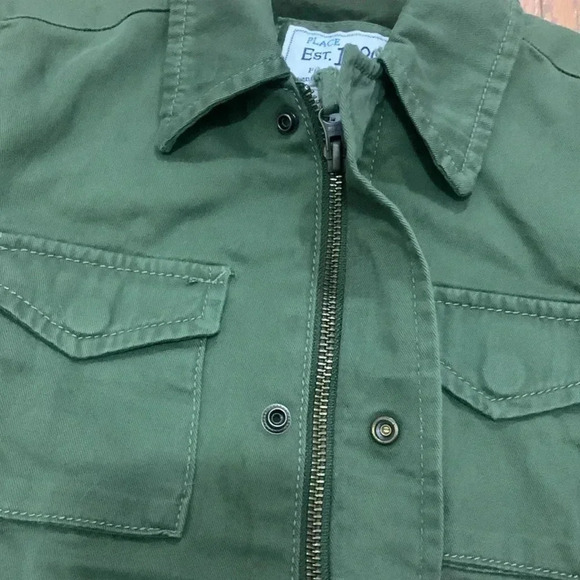 Boys Children Place Cargo Jacket Size XS Green Pre-Owned Excellent Condition - Picture 5 of 8